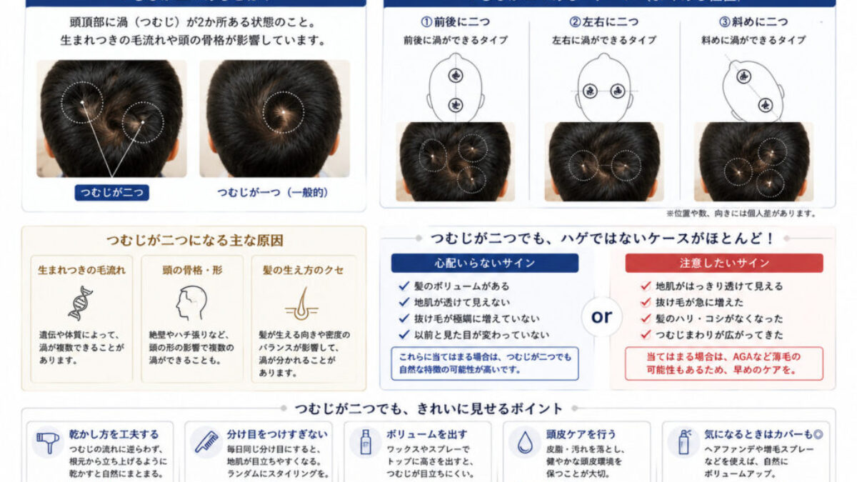 つむじ が 2 つ